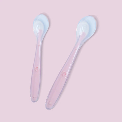 2 pcs Silicone Baby Spoon